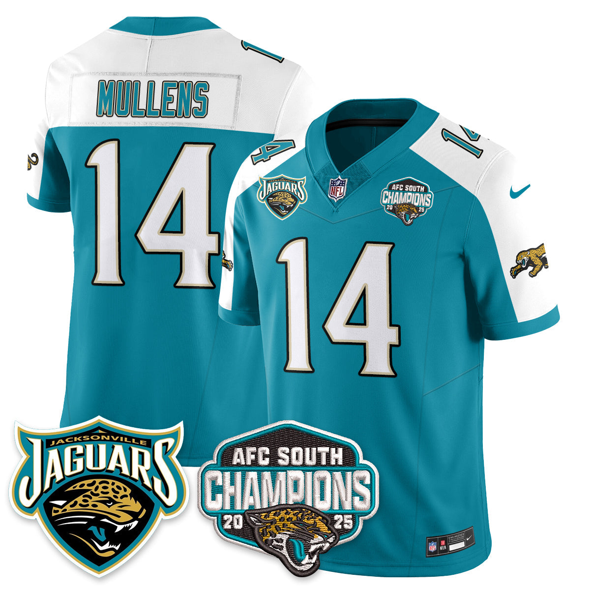 DET AFC South Division Champions Vapor Limited Throwback Jersey - All Stitched
