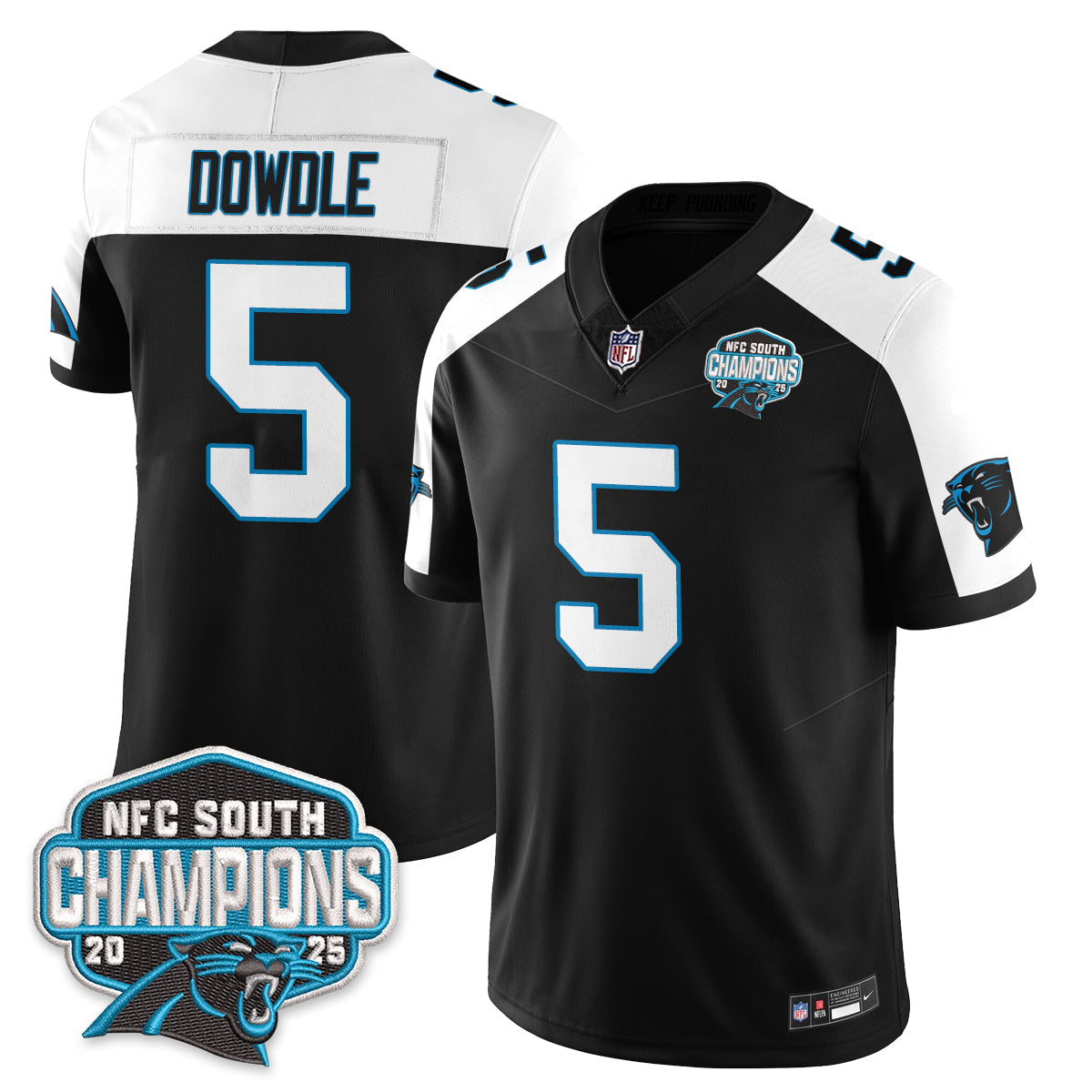 CAR NFC South Division Champions Vapor Limited Jersey n1 - All Stitched