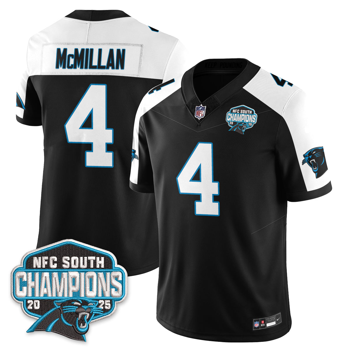 CAR NFC South Division Champions Vapor Limited Jersey n1 - All Stitched