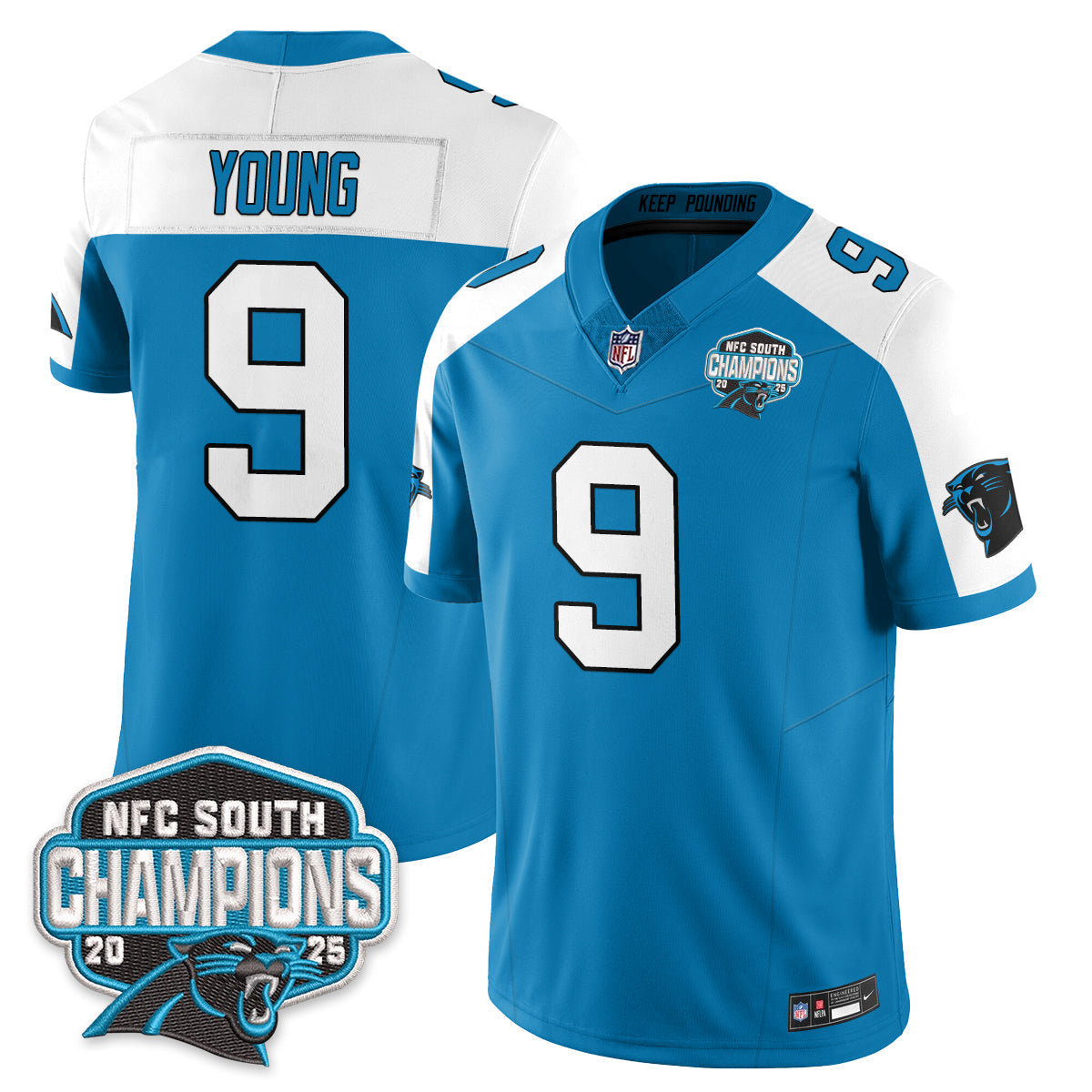CAR NFC South Division Champions Vapor Limited Jersey n1 - All Stitched