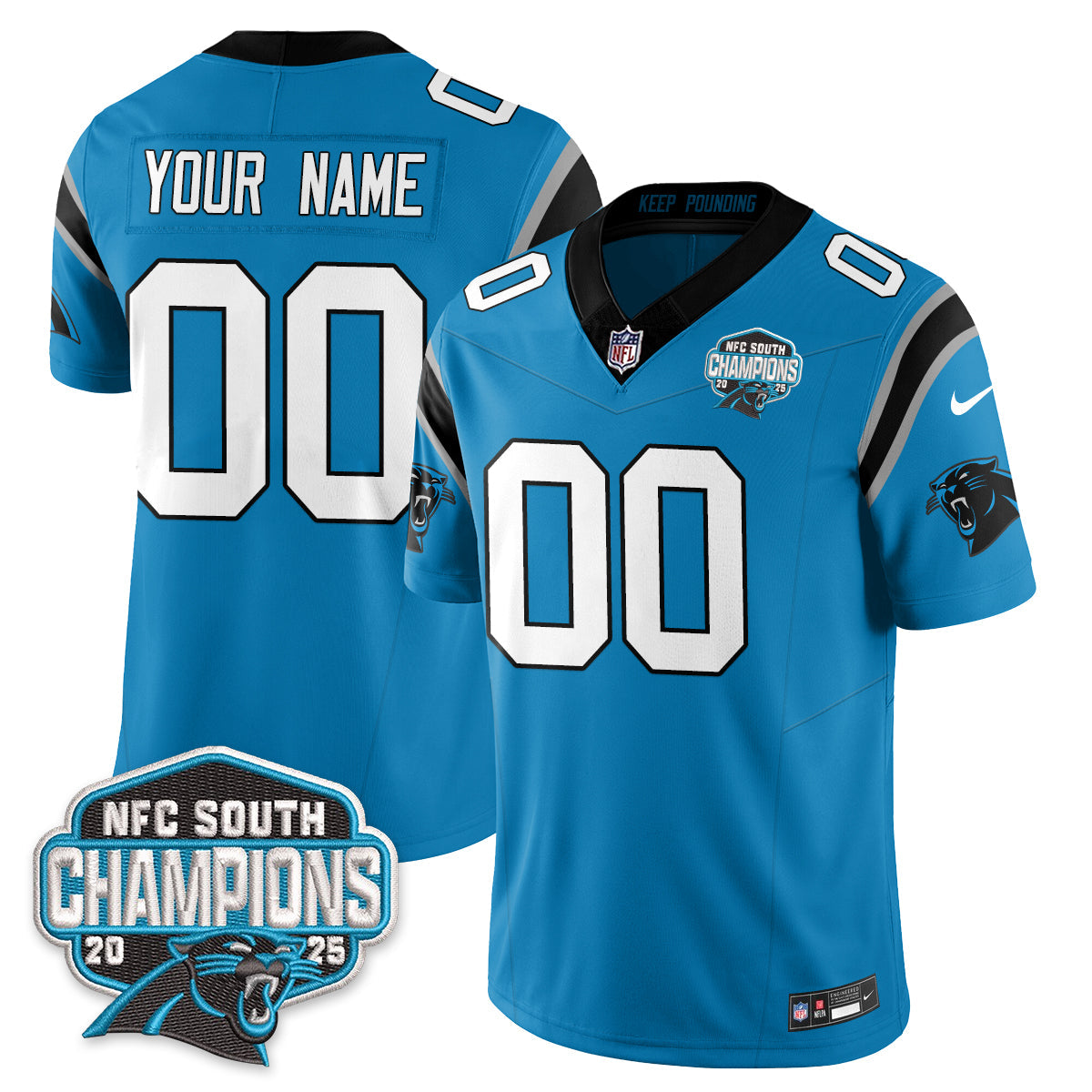 CAR NFC South Division Champions Vapor Limited Jersey n1 - All Stitched
