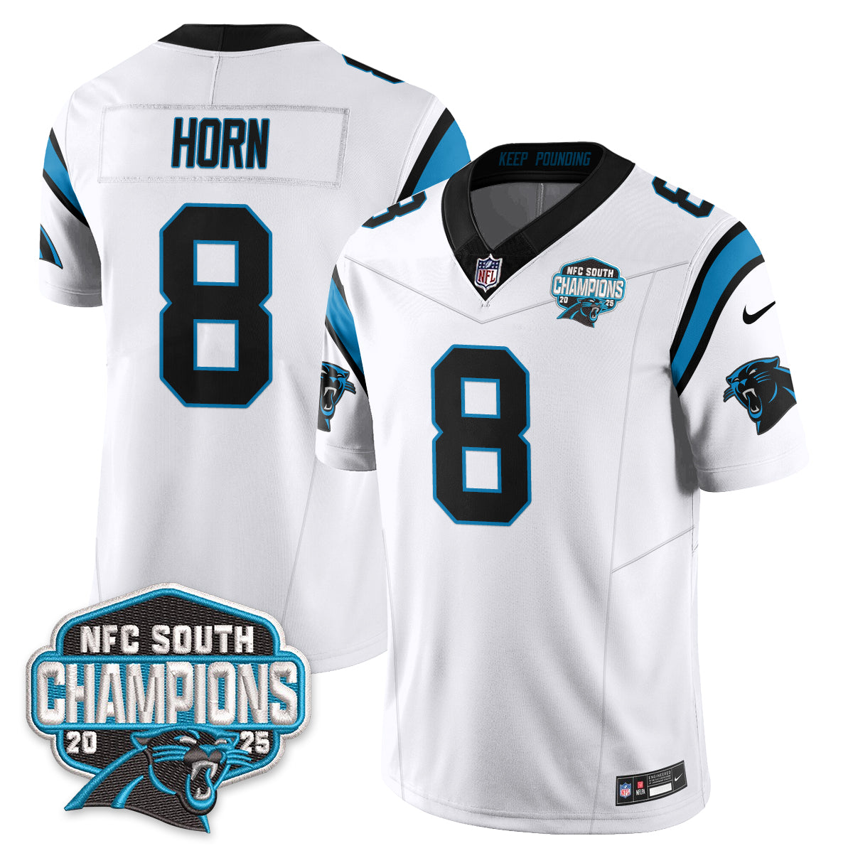 CAR NFC South Division Champions Vapor Limited Jersey n1 - All Stitched