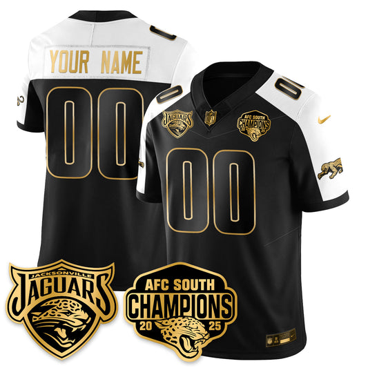 Custom DET AFC South Division Champions Vapor Limited Gold Jersey - Stitched