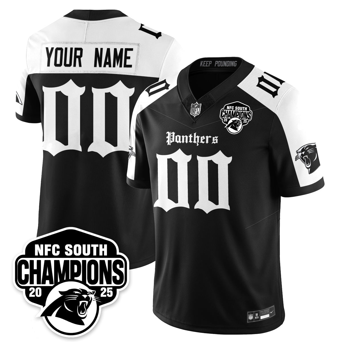 CAR Gothic NFC South Division Champions Vapor Limited Gothic Jersey - All Stitched