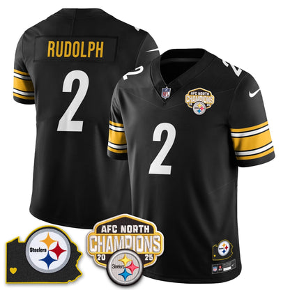 PIT AFC North Division Champions Vapor Limited Gold Jersey N2 - All Stitched