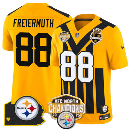 PIT AFC North Division Champions Vapor Limited Gold Jersey N2 - All Stitched