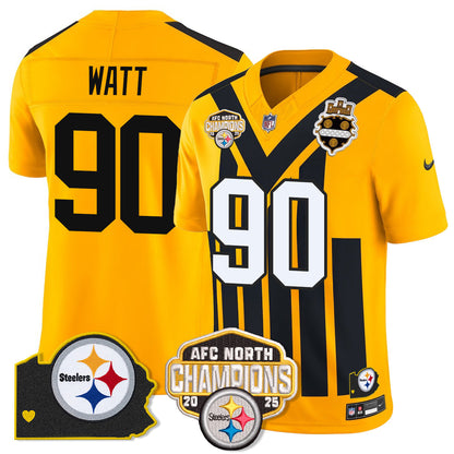 PIT AFC North Division Champions Vapor Limited Gold Jersey N2 - All Stitched