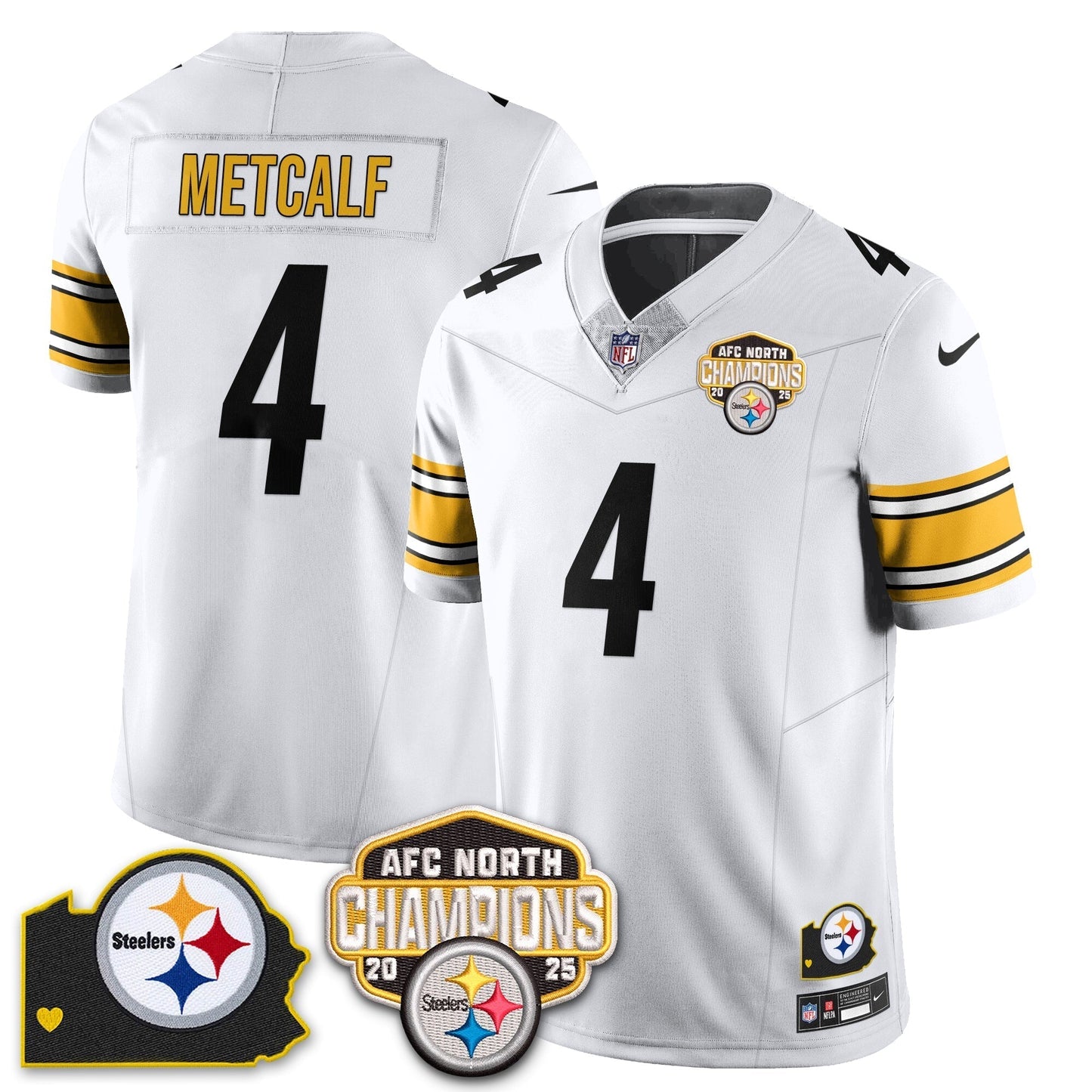 PIT AFC North Division Champions Vapor Limited Jersey N1 - All Stitched
