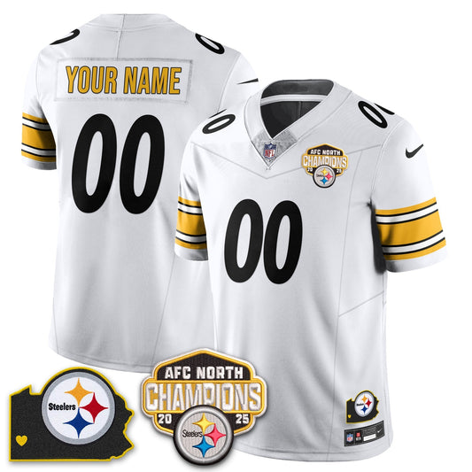 PIT AFC North Division Champions Vapor Limited Custom Jersey - Stitched