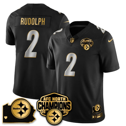 PIT AFC North Division Champions Vapor Limited Jersey N1 - All Stitched