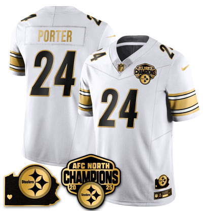 PIT AFC North Division Champions Vapor Limited Jersey N1 - All Stitched