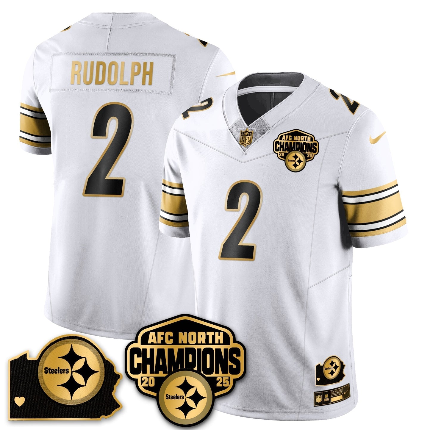 PIT AFC North Division Champions Vapor Limited Jersey N1 - All Stitched