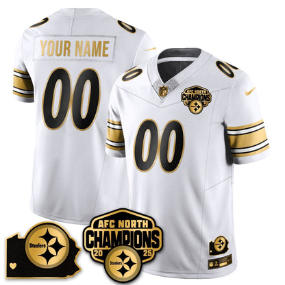 Custom PIT AFC North Division Champions Vapor Limited Jersey N1 - All Stitched