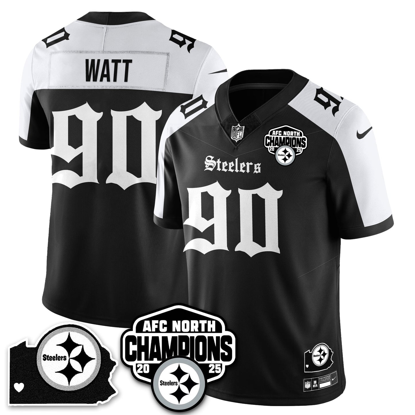 PIT Gothic AFC North Division Champions Vapor Limited Jersey - All Stitched