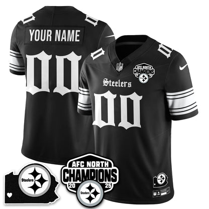 PIT Gothic AFC North Division Champions Vapor Limited Jersey - All Stitched