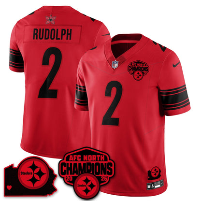 PIT Stranger Things AFC North Division Champions Vapor Limited Jersey - All Stitched