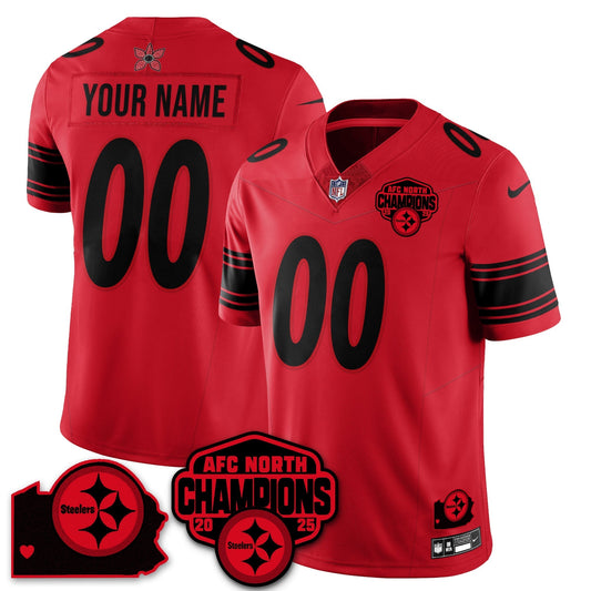 PIT Stranger Things AFC North Division Champions Vapor Limited Custom Jersey - Stitched