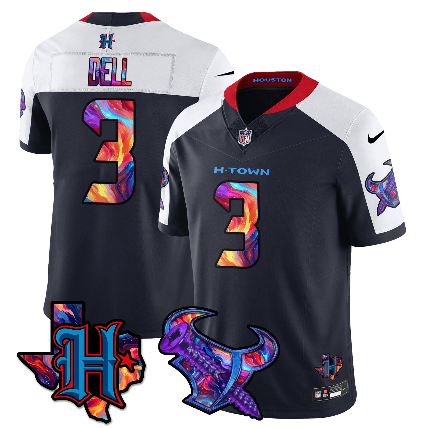 HOU Special Vapor Limited Jersey - All Stitched