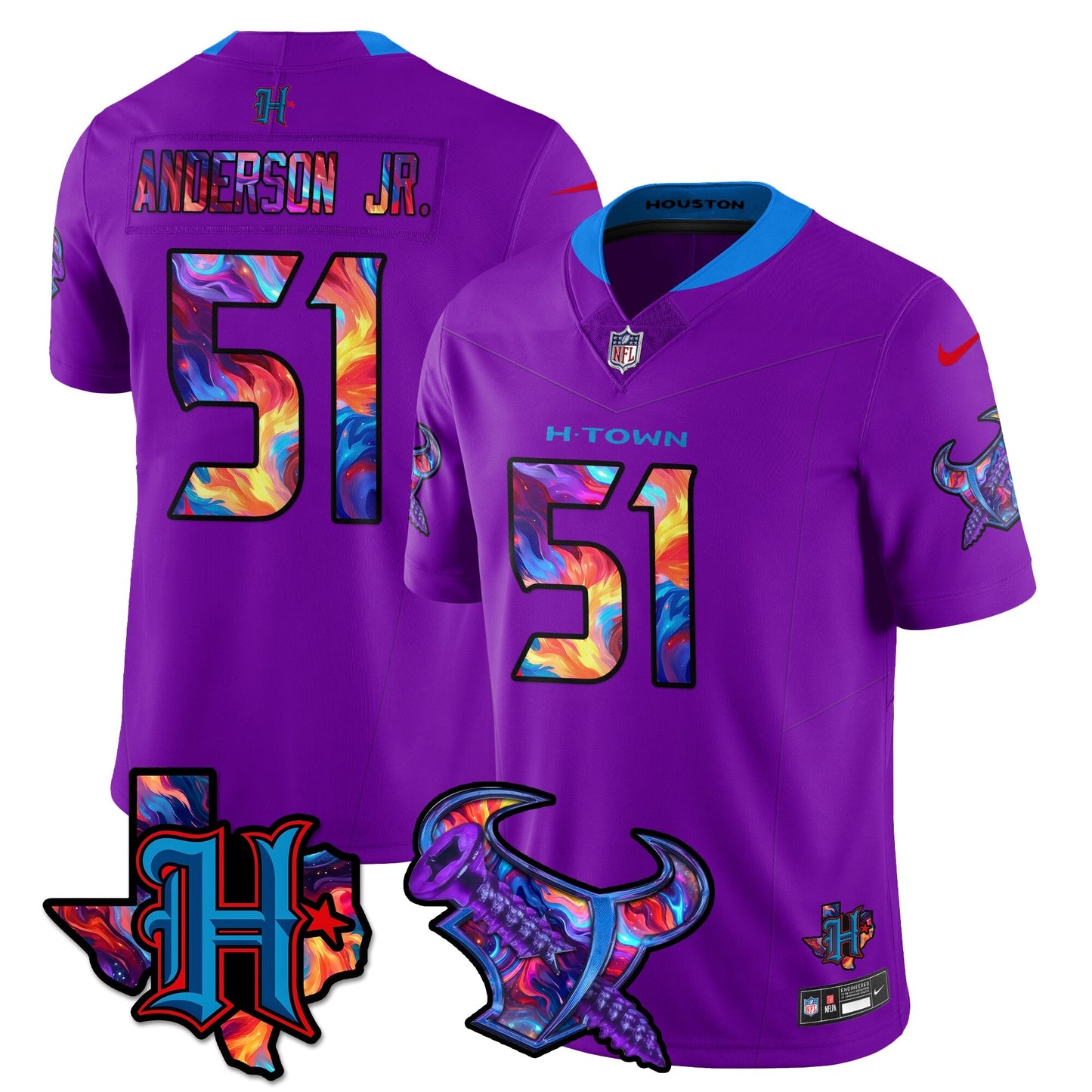 HOU Special Vapor Limited Jersey - All Stitched