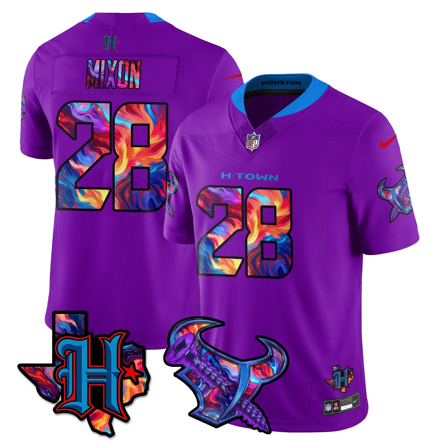 HOU Special Vapor Limited Jersey - All Stitched