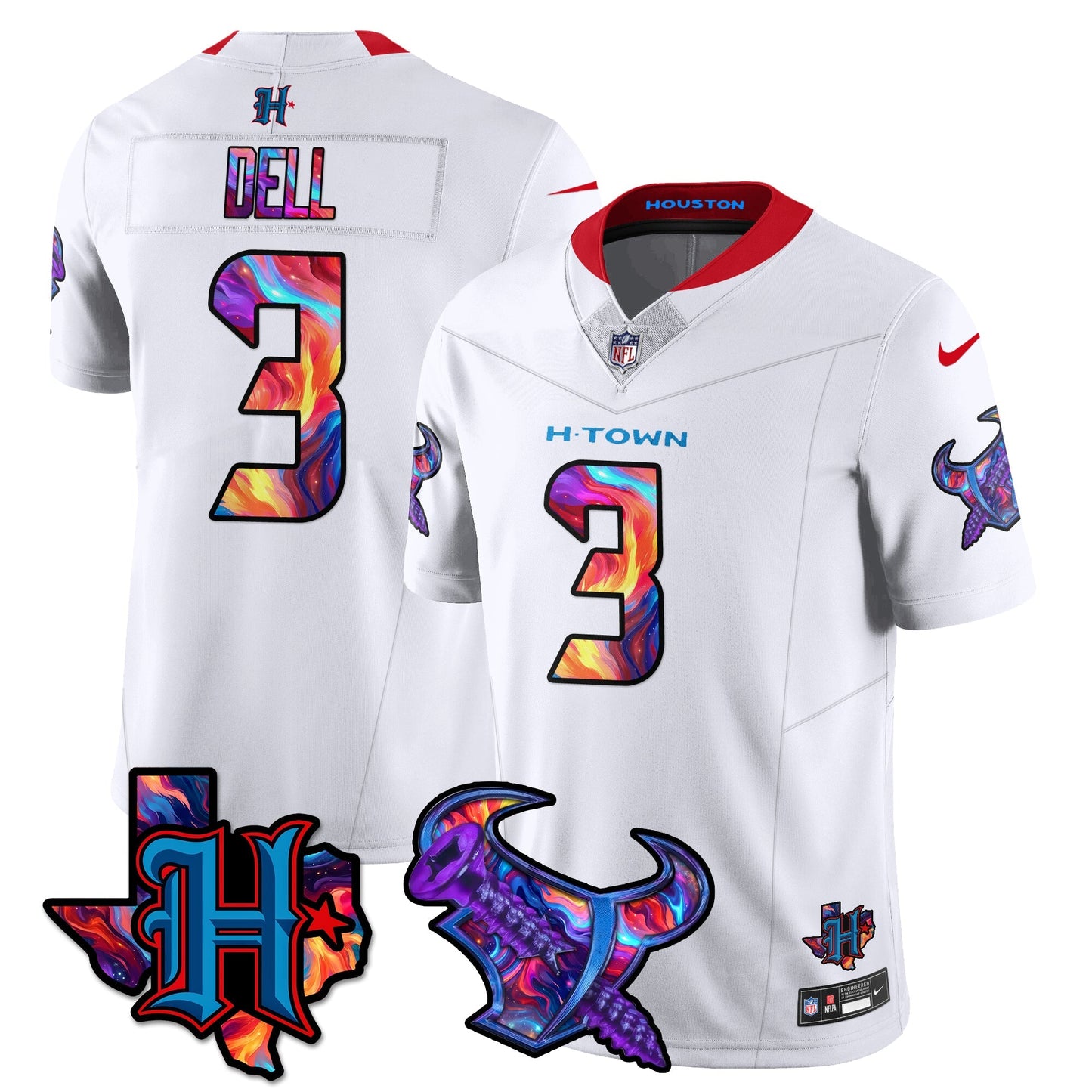 HOU Special Vapor Limited Jersey - All Stitched