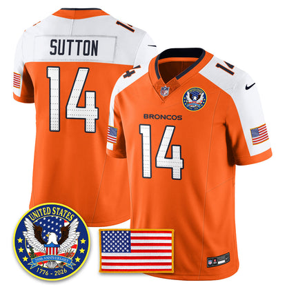 DEN "United States 250th Anniversary Patch" Vapor Limited Jersey - All Stitched