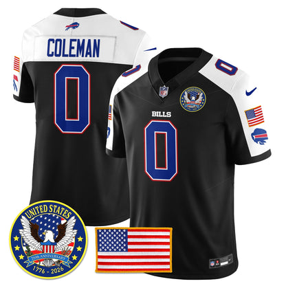 BUF "United States 250th Anniversary Patch" Vapor Limited Jersey - All Stitched