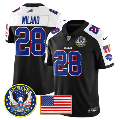 BUF "United States 250th Anniversary Patch" Vapor Limited Jersey - All Stitched