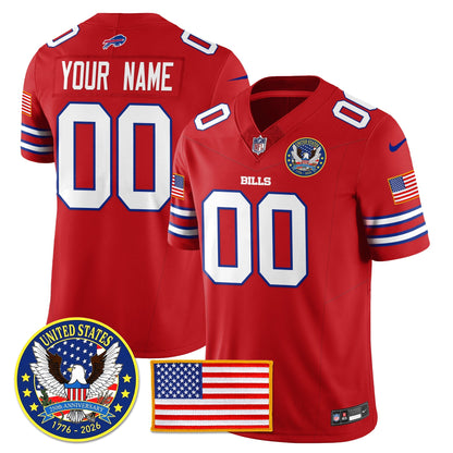 BUF "United States 250th Anniversary Patch" Vapor Limited Jersey - All Stitched