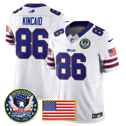 BUF "United States 250th Anniversary Patch" Vapor Limited Jersey - All Stitched