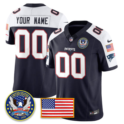 NE "United States 250th Anniversary Patch" Vapor Limited Jersey - All Stitched