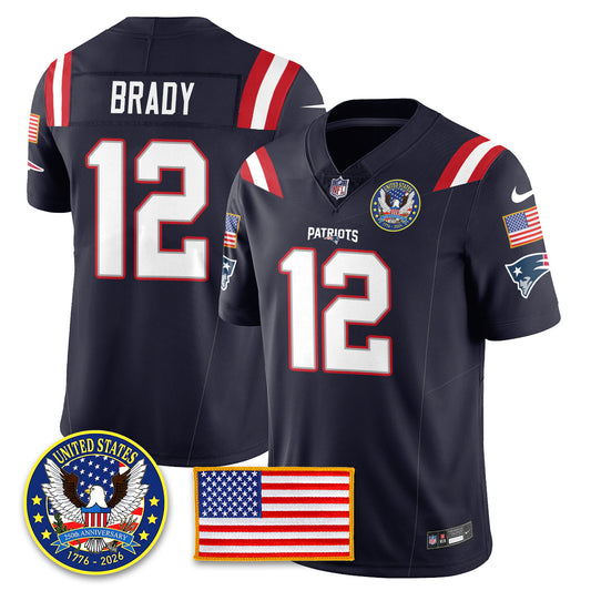 NE "United States 250th Anniversary Patch" Vapor Limited Jersey - All Stitched