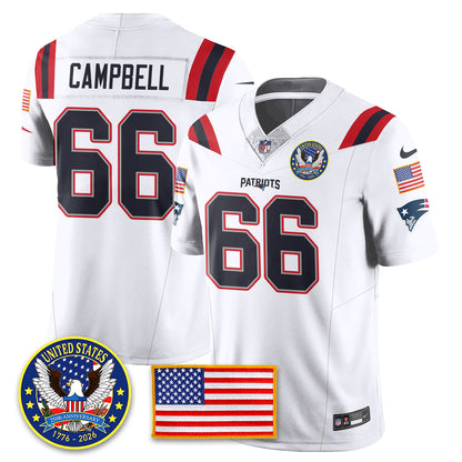 NE "United States 250th Anniversary Patch" Vapor Limited Jersey - All Stitched