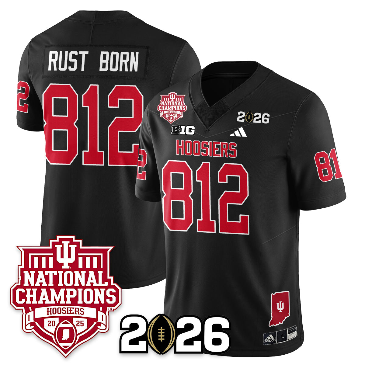 Indiana H Vapor Limited Football Jersey - 2025 National Champions - All Stitched