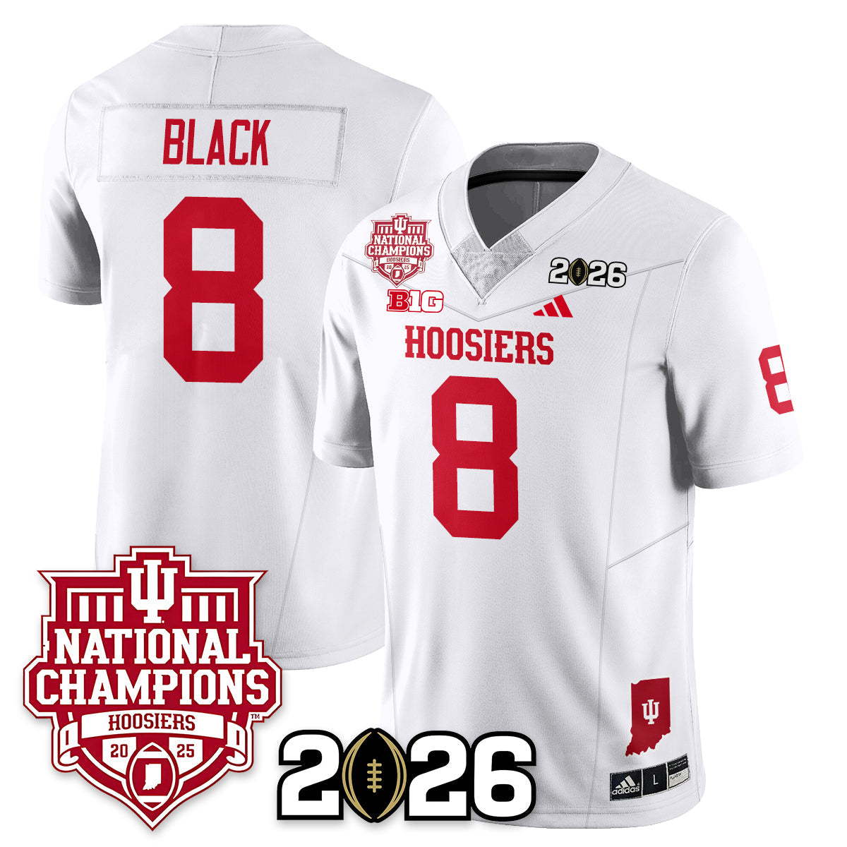 Indiana H Vapor Limited Football Jersey - 2025 National Champions - All Stitched