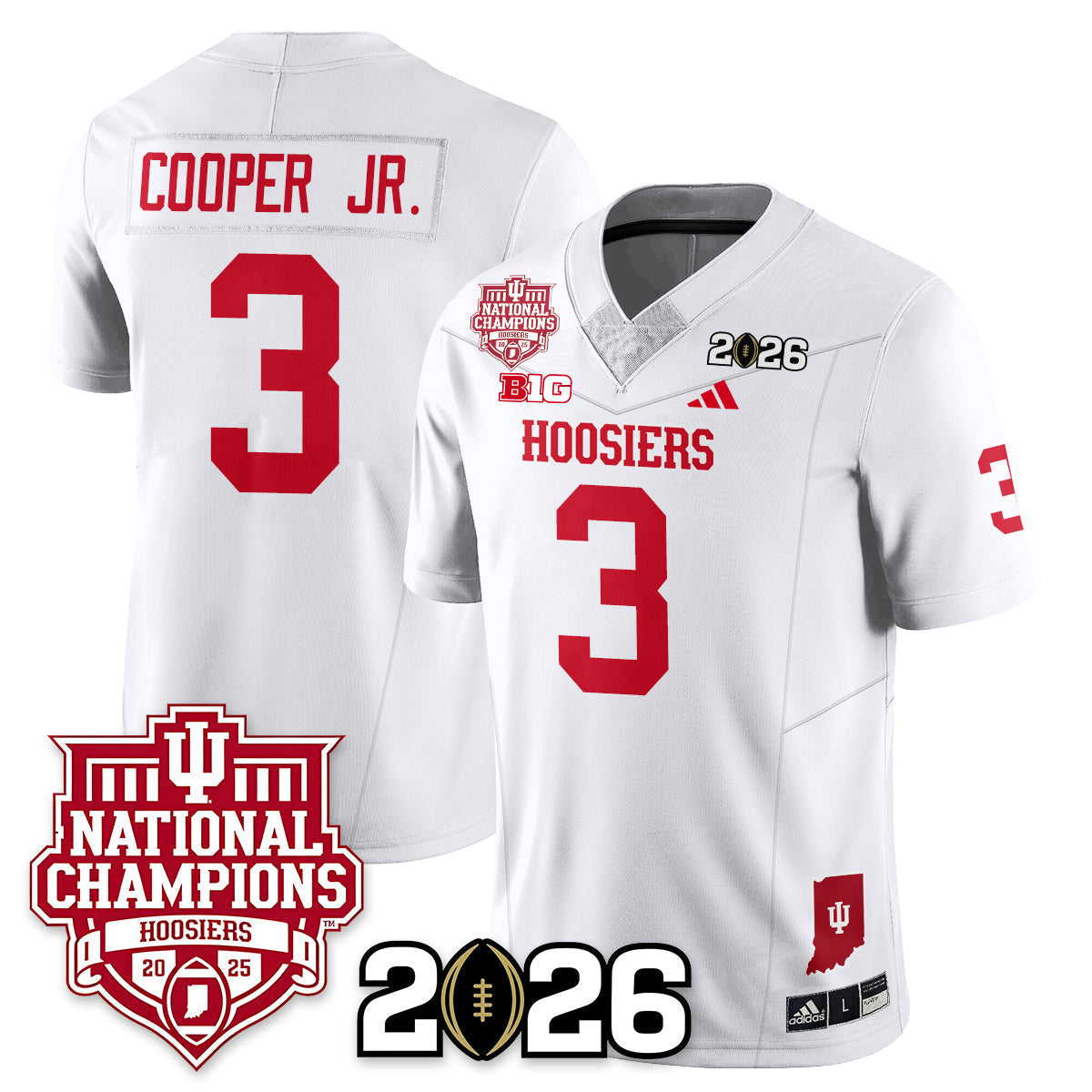 Indiana H Vapor Limited Football Jersey - 2025 National Champions - All Stitched