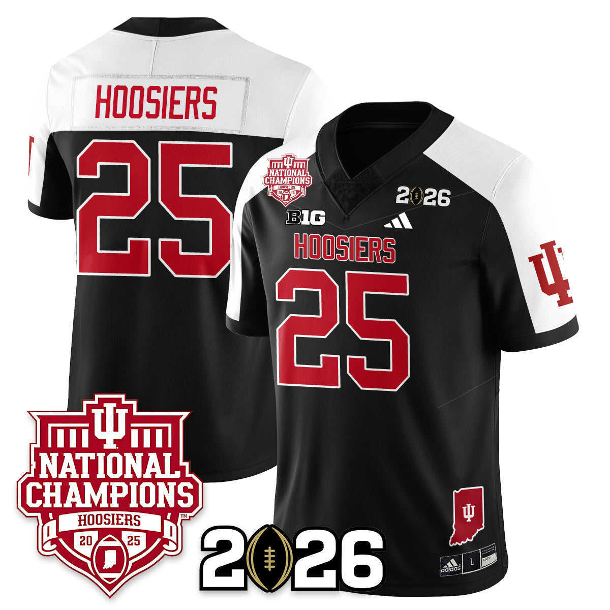 Indiana H Vapor Limited Football Jersey - 2025 National Champions - All Stitched