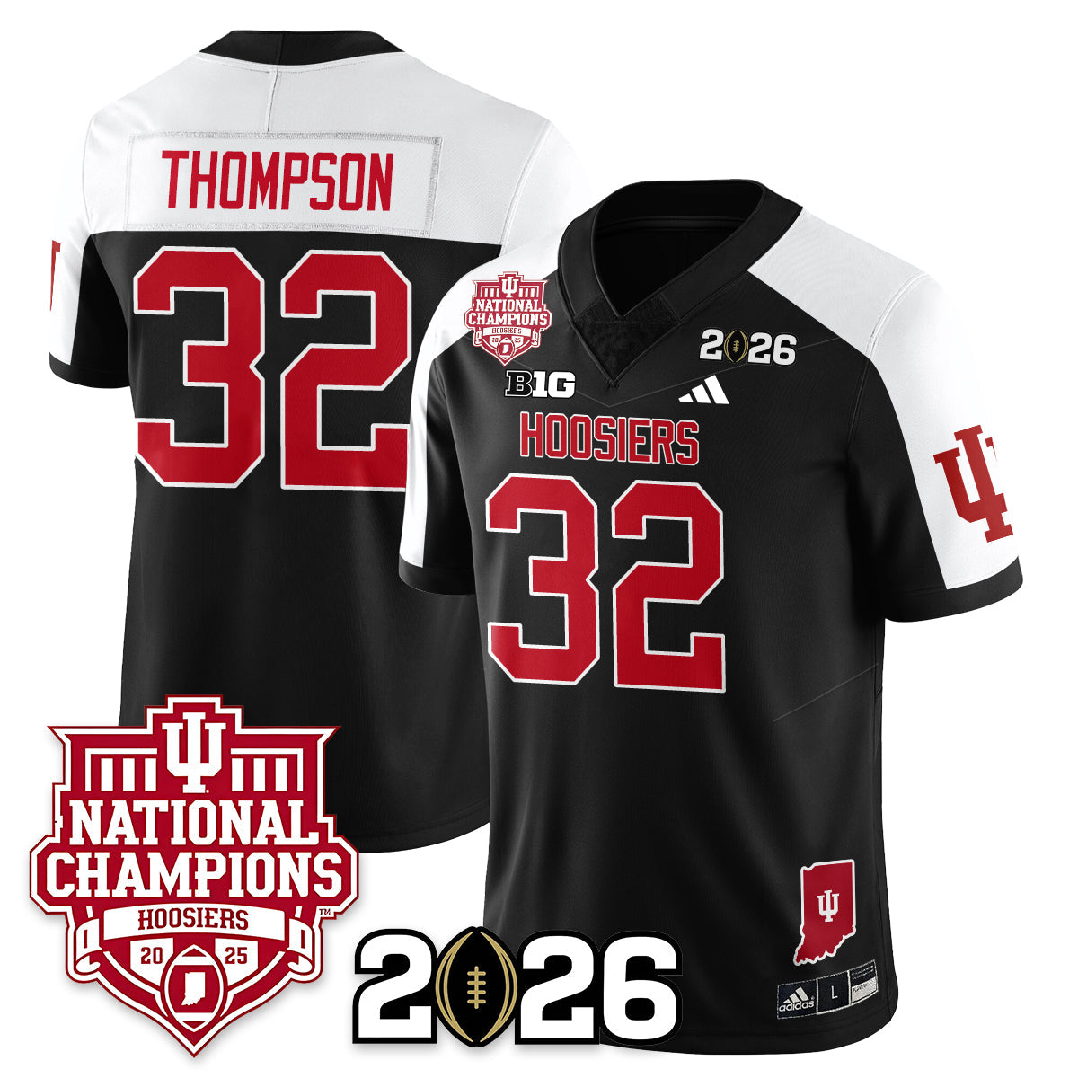 Indiana H Vapor Limited Football Jersey - 2025 National Champions - All Stitched