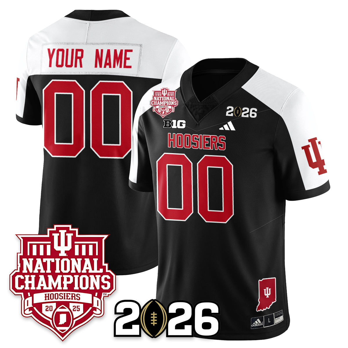 Indiana H Vapor Limited Football Custom Jersey - 2025 National Champions - All Stitched
