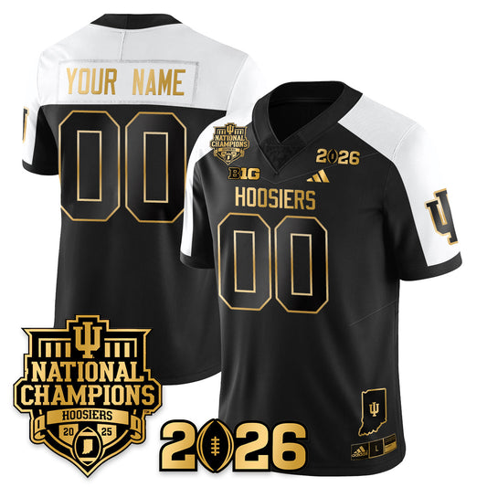 Indiana H Vapor Limited Football Gold Custom Jersey - 2025 National Champions - Stitched