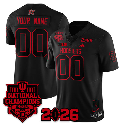 Custom Indiana H Stranger Things Vapor Limited Football Jersey - 2025 National Champions - Stitched