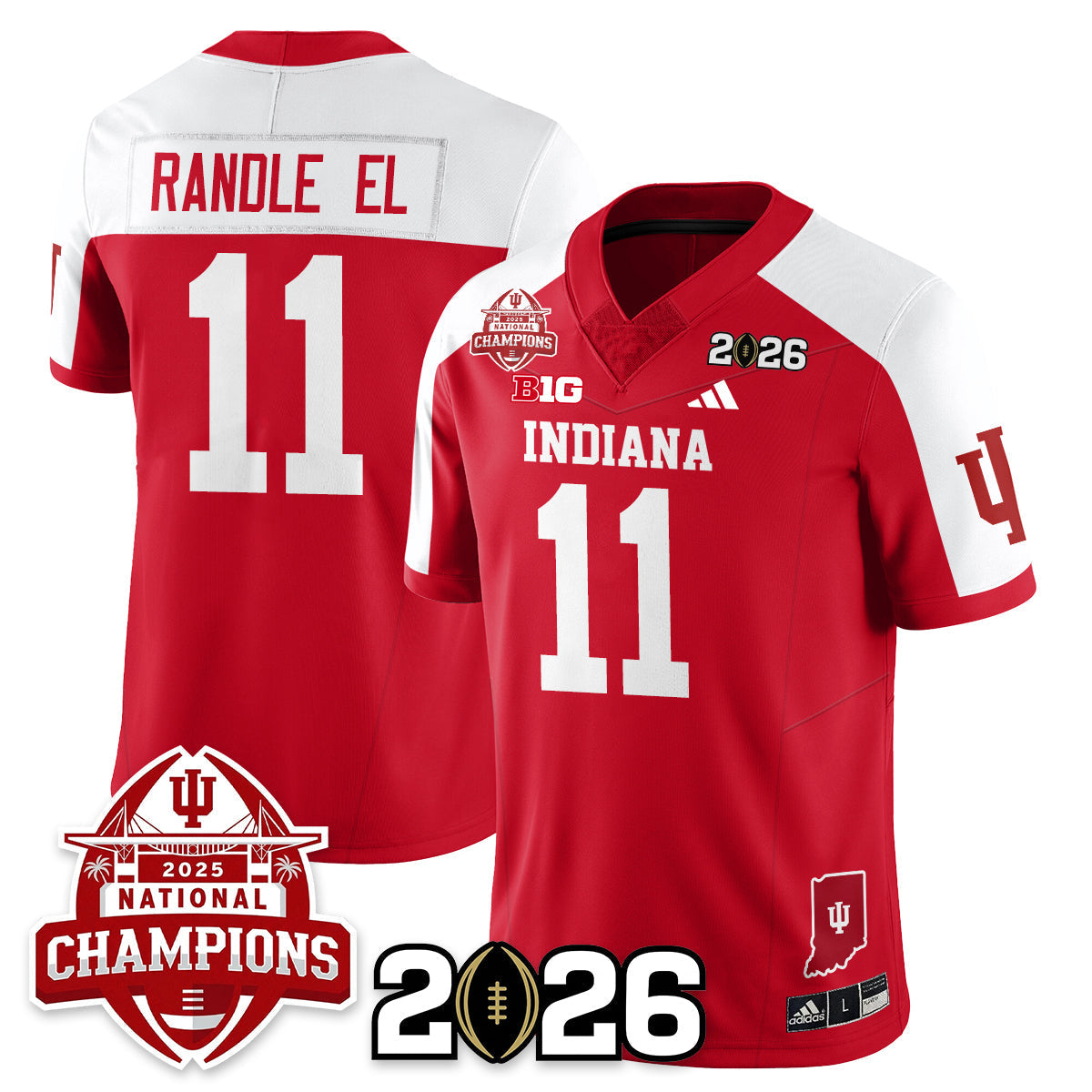 Indiana H Vapor Limited Football Jersey V2 - 2025 National Champions - All Stitched