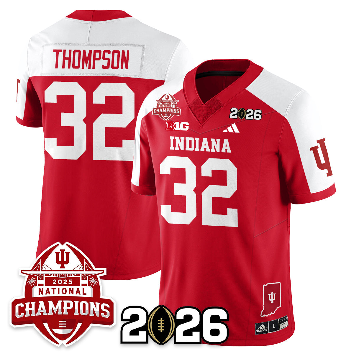 Indiana H Vapor Limited Football Jersey V2 - 2025 National Champions - All Stitched