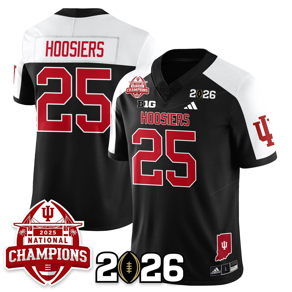 Indiana H Vapor Limited Football Jersey V2 - 2025 National Champions - All Stitched