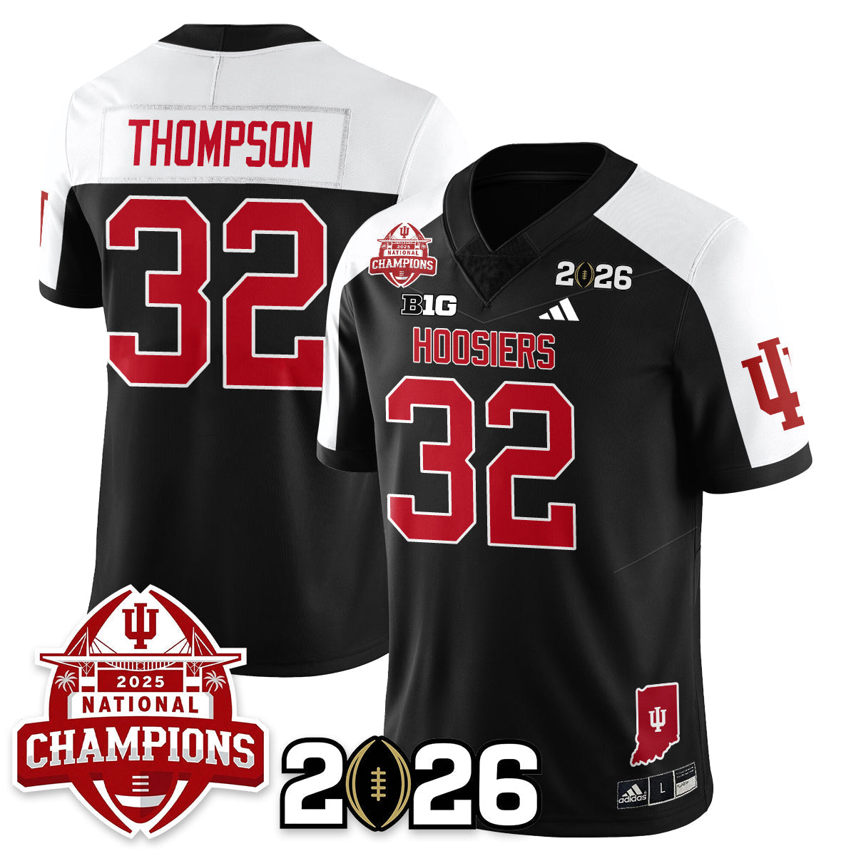 Indiana H Vapor Limited Football Jersey V2 - 2025 National Champions - All Stitched