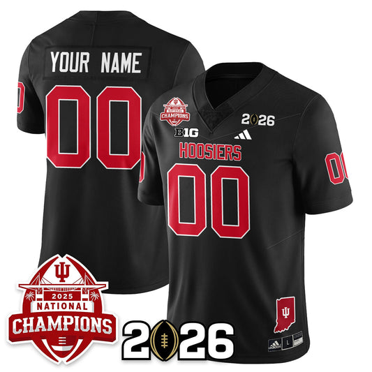 Custom Indiana H Vapor Limited Football Jersey V2 - 2025 National Champions - Stitched
