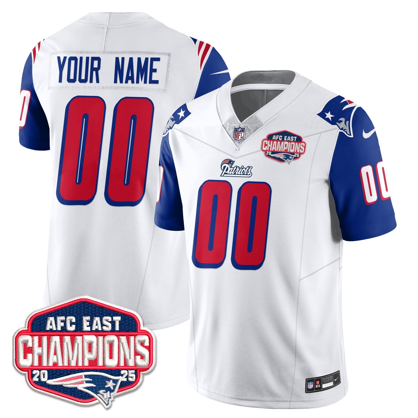 NE 1996 Throwback Limited Vapor Custom Jersey – All Stitched