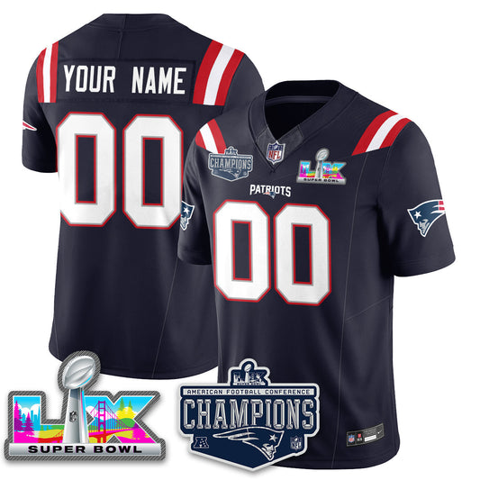 NE 2025 AFC Champions Vapor Limited Custom Jersey - Stitched