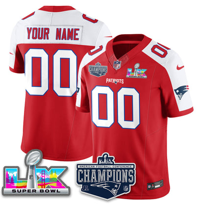 NE 2025 AFC Champions Vapor Limited Custom Jersey - All Stitched