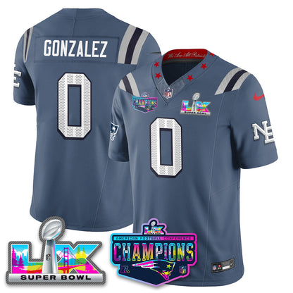 NE 2025 Vapor Jersey - AFC Champions Limited Patch - All Stitched